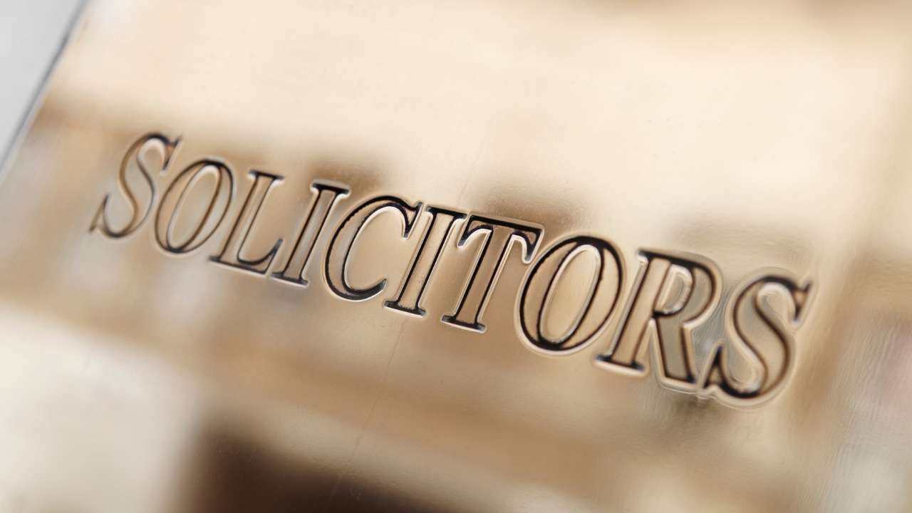 engraved solicitors sign on brass
